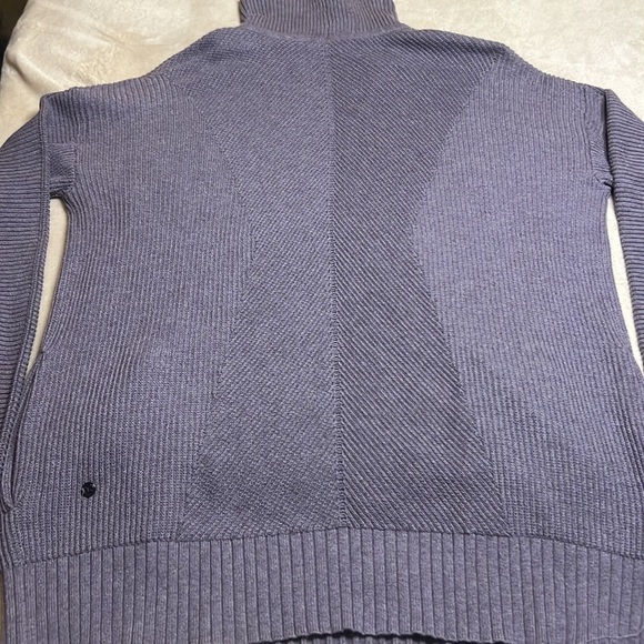 Lululemon Cozy Calling Ribbed Turtleneck sz XS Pockets Heathered Mauve - Picture 13 of 13